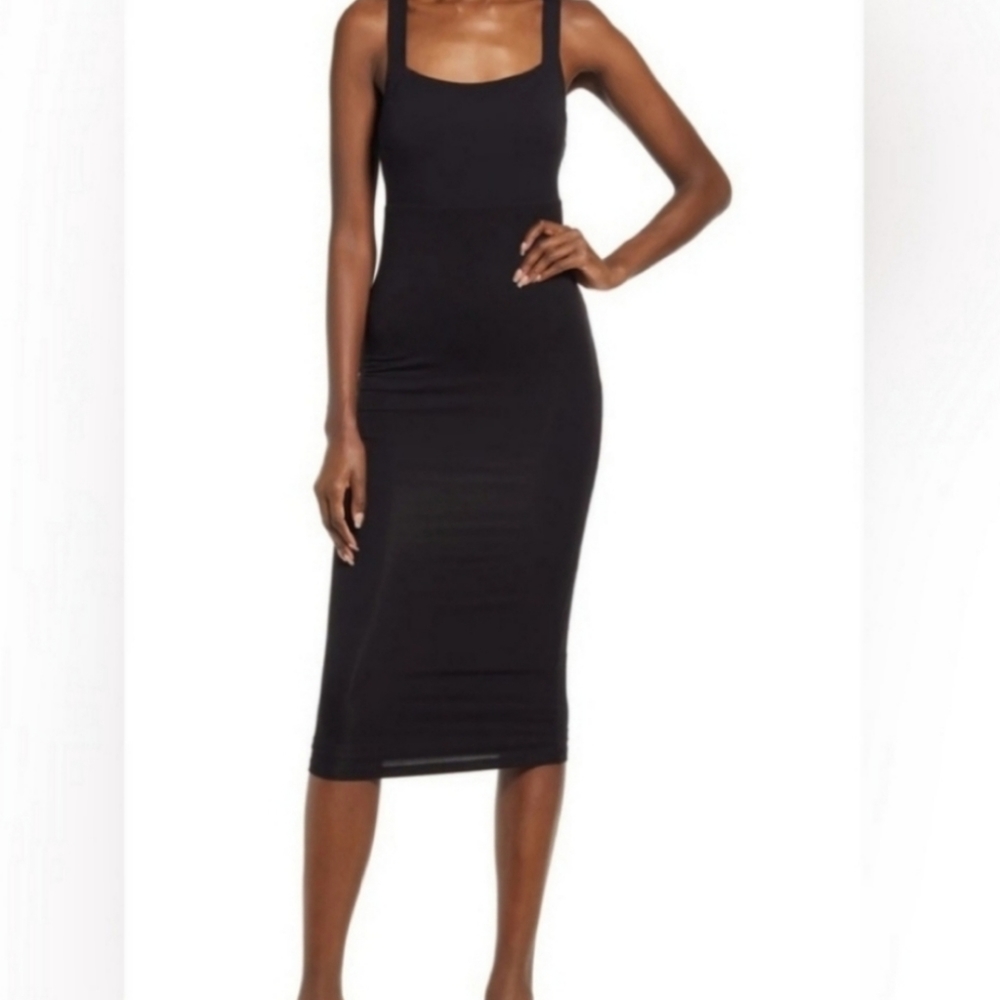 Good American Black Midi Dress